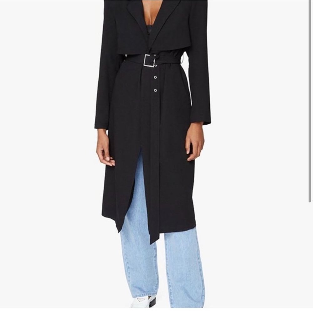WeWoreWhat - Long Stretch Crepe Trench Coat